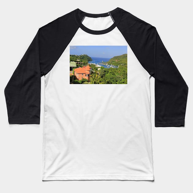 Marigot Bay, St. Lucia Baseball T-Shirt by tgass